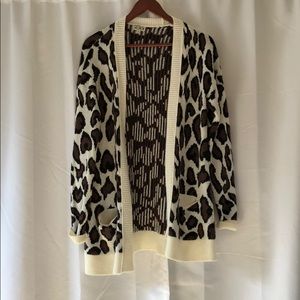 Animal print cardigan